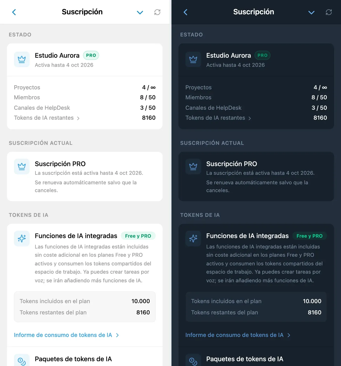 Pago de la suscripción PRO de iTasks