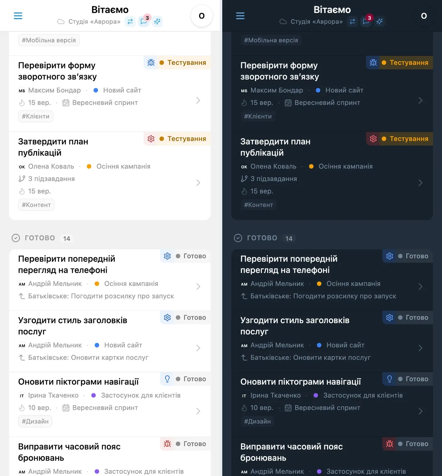Канбан-дошка iTasks із розумною фільтрацією — свіжі виконані завдання і без беклогу