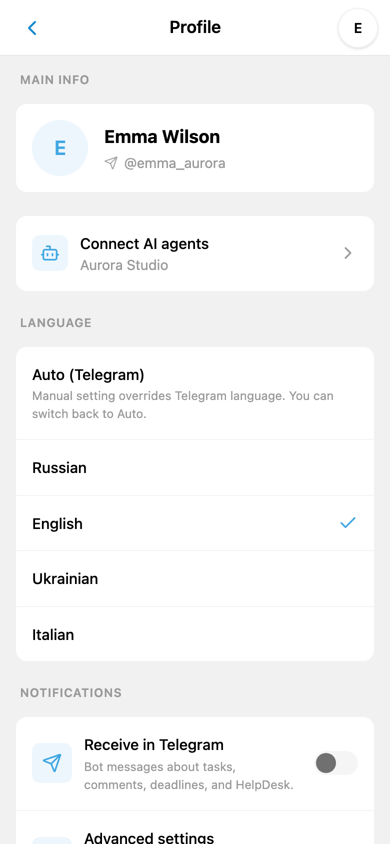 Profile: open AI agent connections