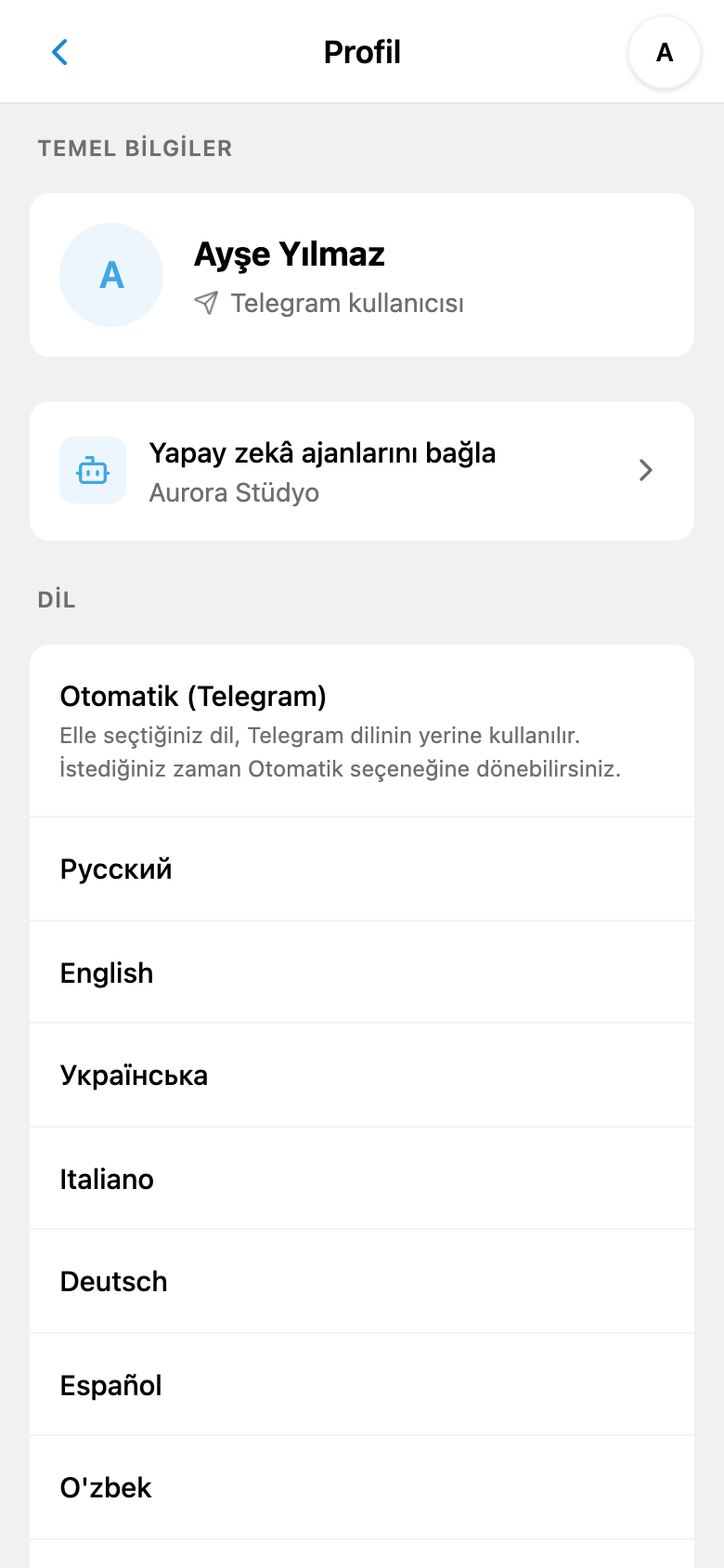 Yapay zekâ ajanlarını bağlama seçeneğinin bulunduğu iTasks profili