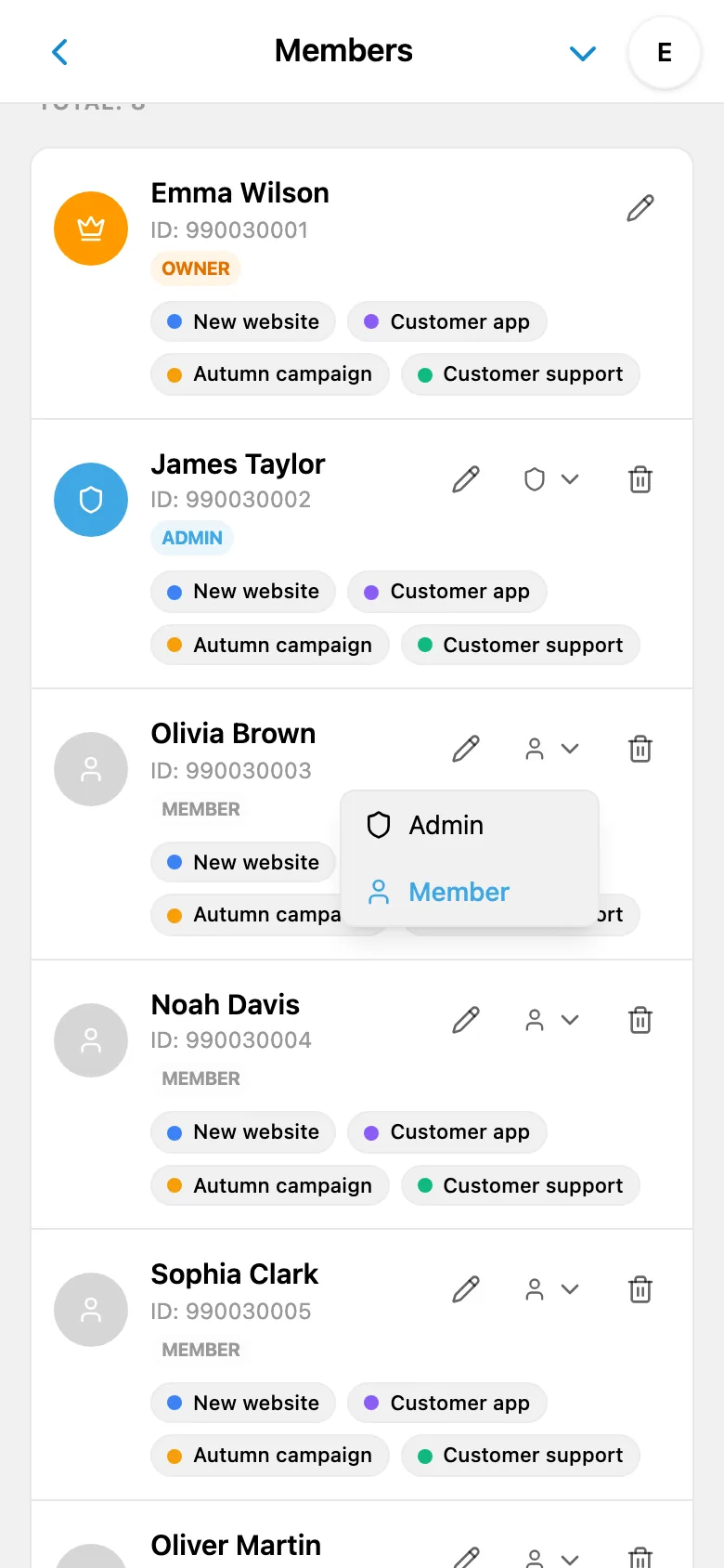 Choosing a workspace member’s role